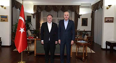 TBMM Başkanı Kurtulmuş, KKTC Cumhuriyet Meclisi Başkanı Öztürkler ile bir araya geldi