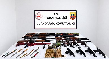 Tokat'ta silah kaçakçılığı operasyonunda 29 kişi gözaltına alındı