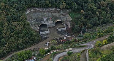 Trabzon'da yapımı süren Güney Çevre Yolu'nda ilk tünelde ışık görüldü