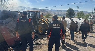 Tunceli'de ahır yangını büyümeden söndürüldü