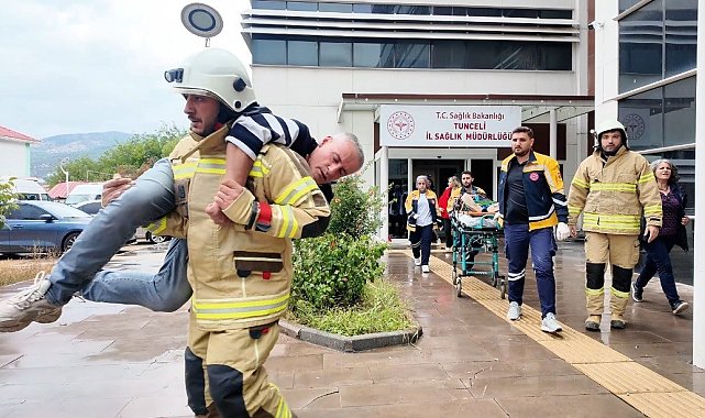Tunceli'de deprem ve yangın tatbikatı