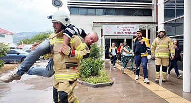 Tunceli'de deprem ve yangın tatbikatı