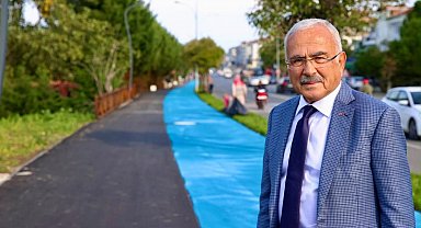 Ünye'de bisiklet ve yürüyüş yolu çalışmalarında sona gelindi