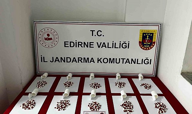 Uzunköprü'de 568 adet hap ele geçirildi