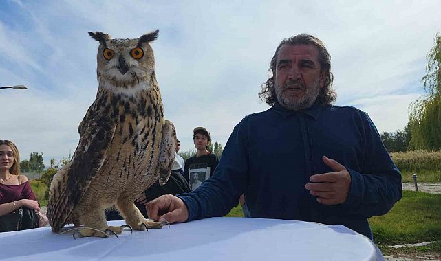 Van YYÜ'de 'Dünya Göçmen Kuşlar Günü'nde anlamlı etkinlik: Tedavisi tamamlanan şahin doğaya bırakıldı