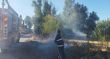 Van'da örtü yangını
