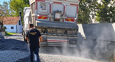 Yaka köyünde soğuk asfalt çalışması tamamlandı