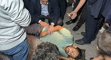 Yaralıya ilk müdahaleyi vali ve milletvekili yaptı