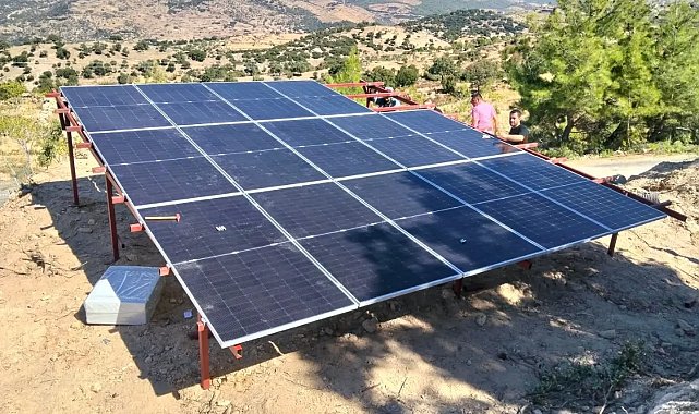 Yenipazar'da sondaj tesisine güneş enerjisi sistemi kuruldu