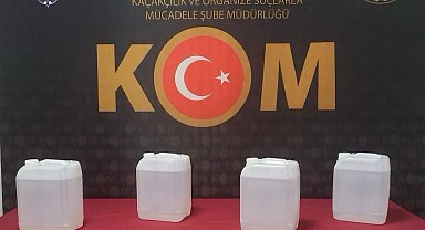 Yozgat'ta 20 litre etil alkol ele geçirildi