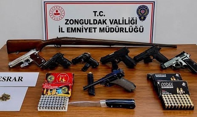 Zonguldak'ta silah operasyonu: 3 kişi tutuklandı