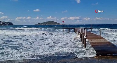 Bodrum'da fırtına etkili oldu