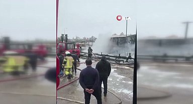 Ham petrol havuzunda yangın