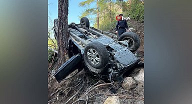 Otomobil uçuruma yuvarlandı, çocuk sürücü hayatını kaybetti